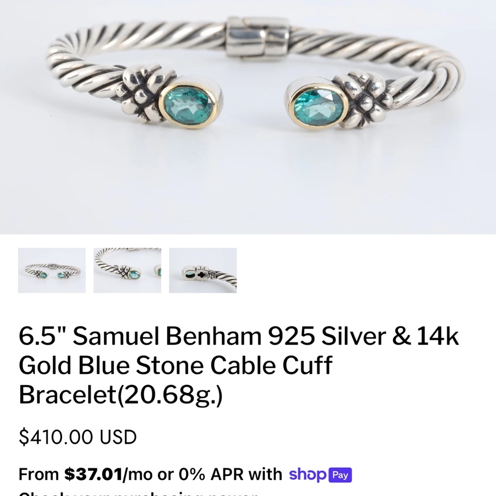Silver and Turquoise Bracelet - Picture 13 of 13